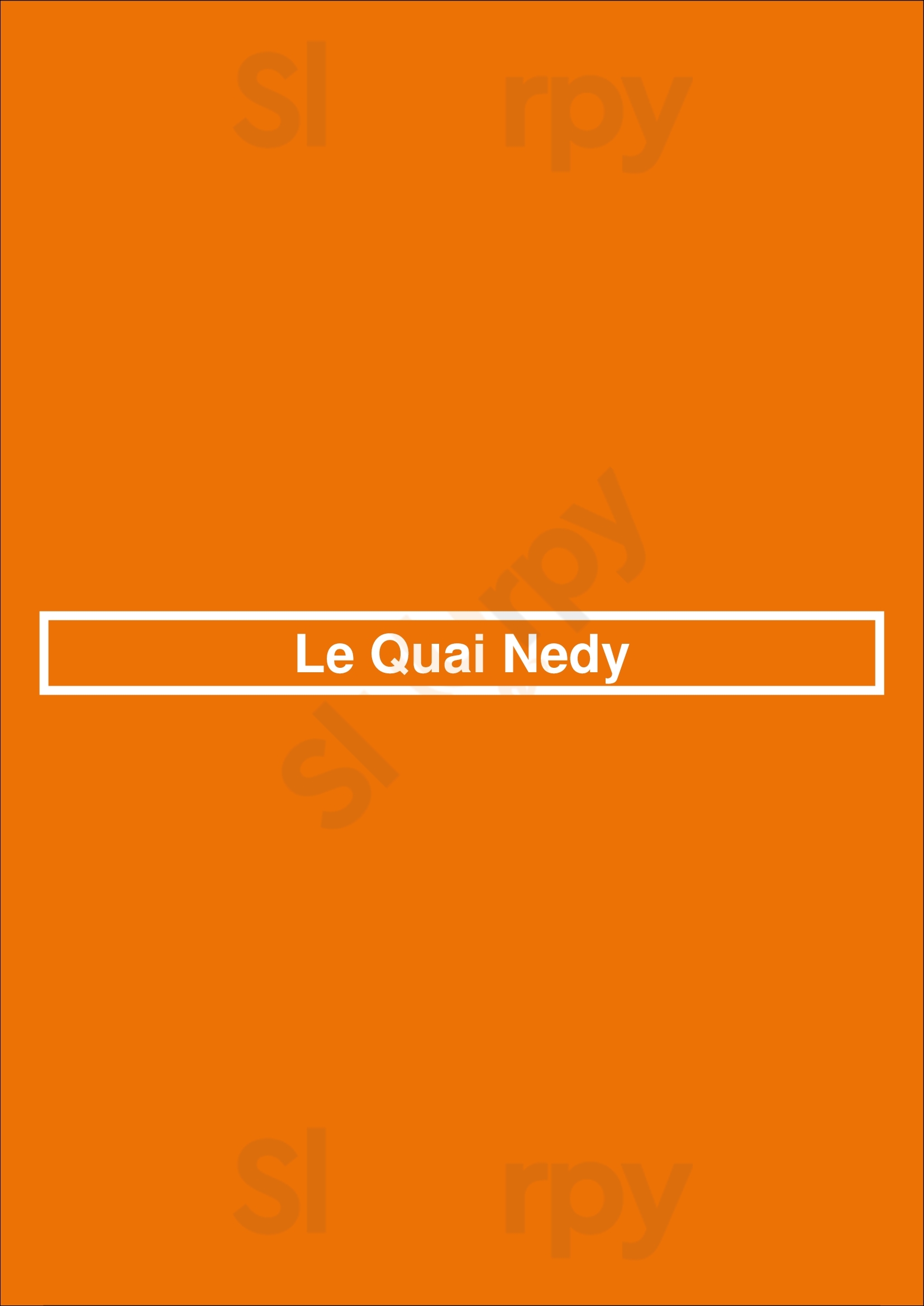 Le Quai Nedy Paris Menu - 1