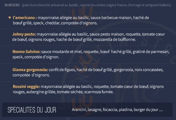 Nolita Street Paris Menu - 1