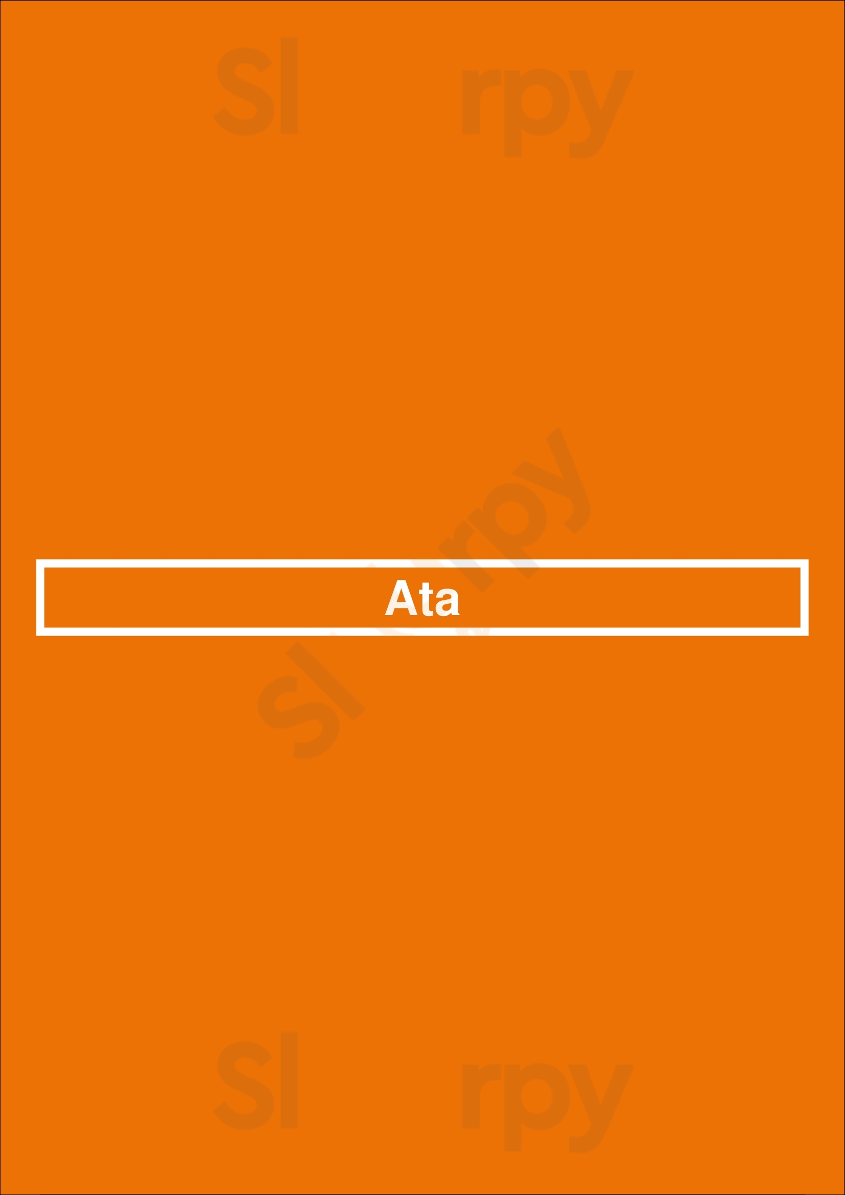 Ata Paris Menu - 1