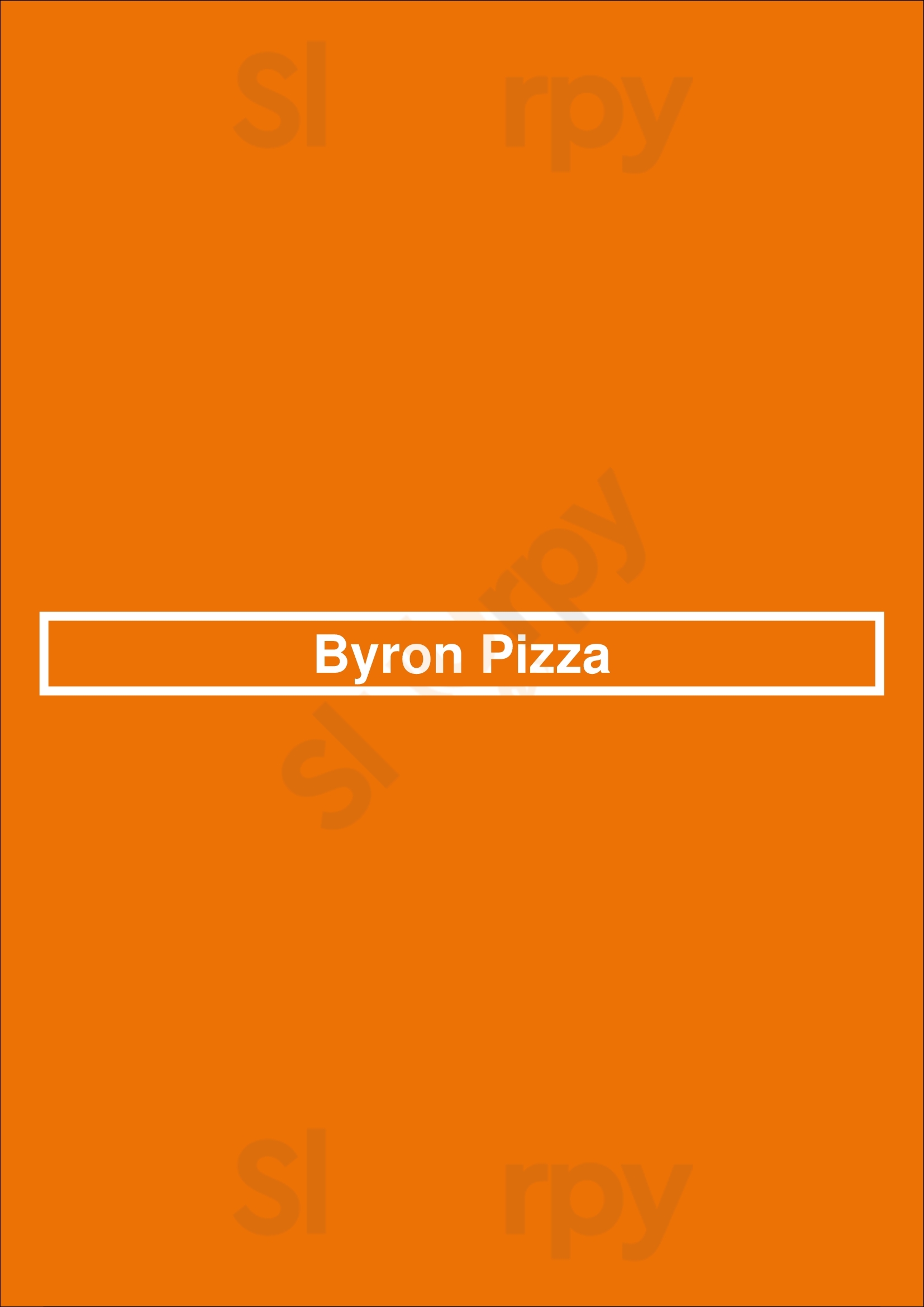 Byron Pizza London Menu - 1