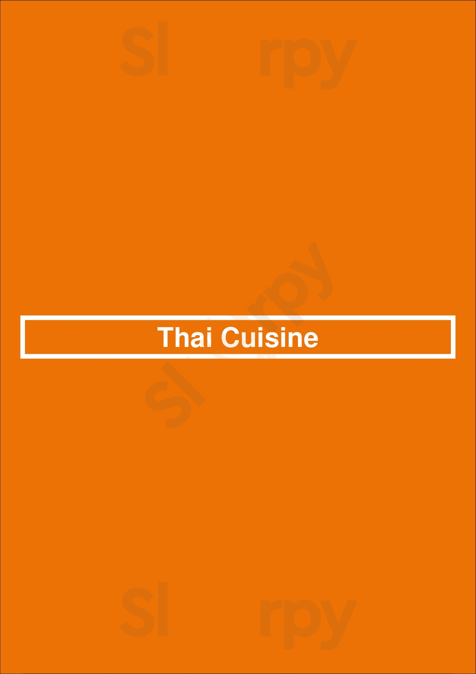 Thai Cuisine London Menu - 1
