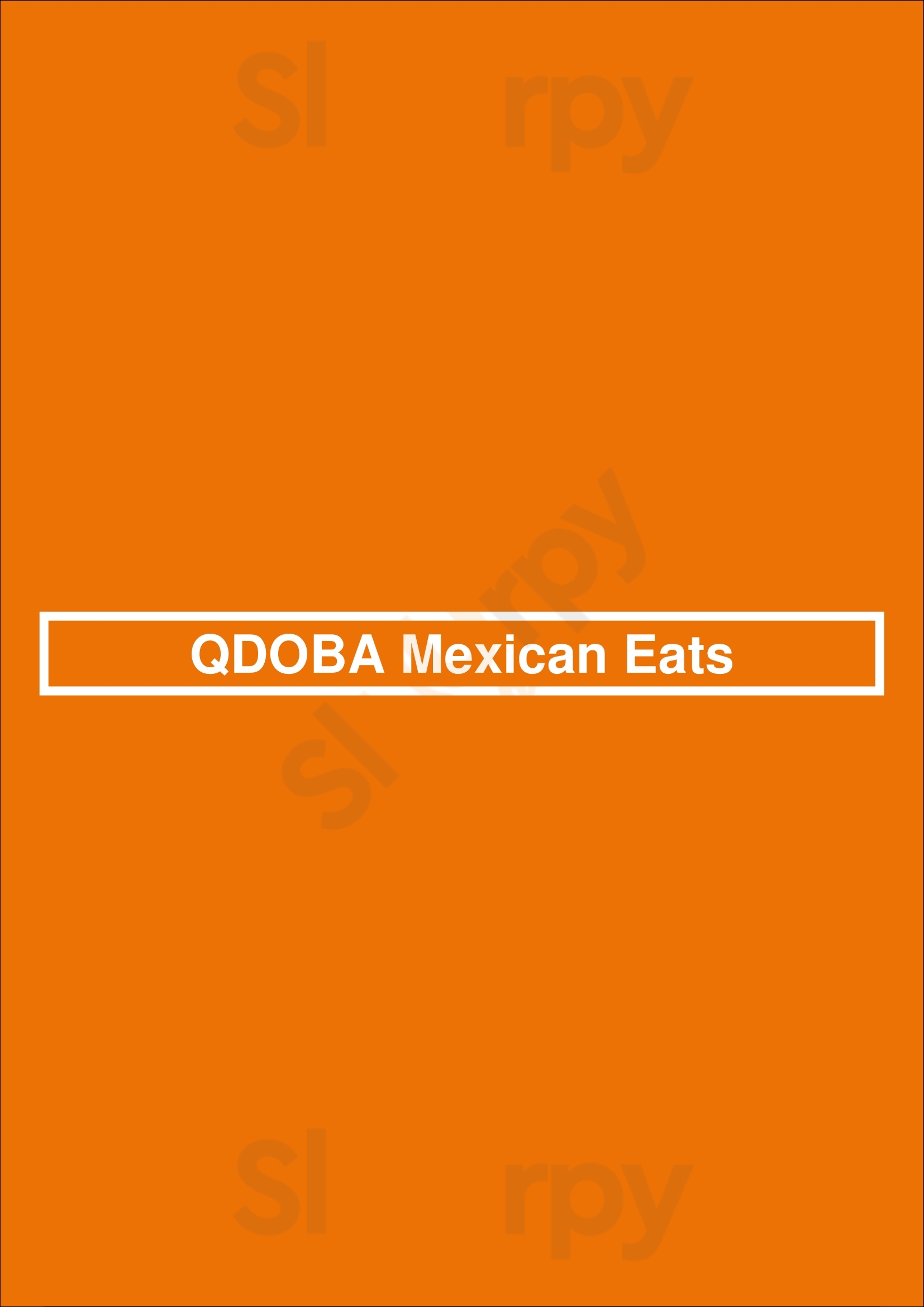 Qdoba Mexican Eats London Menu - 1