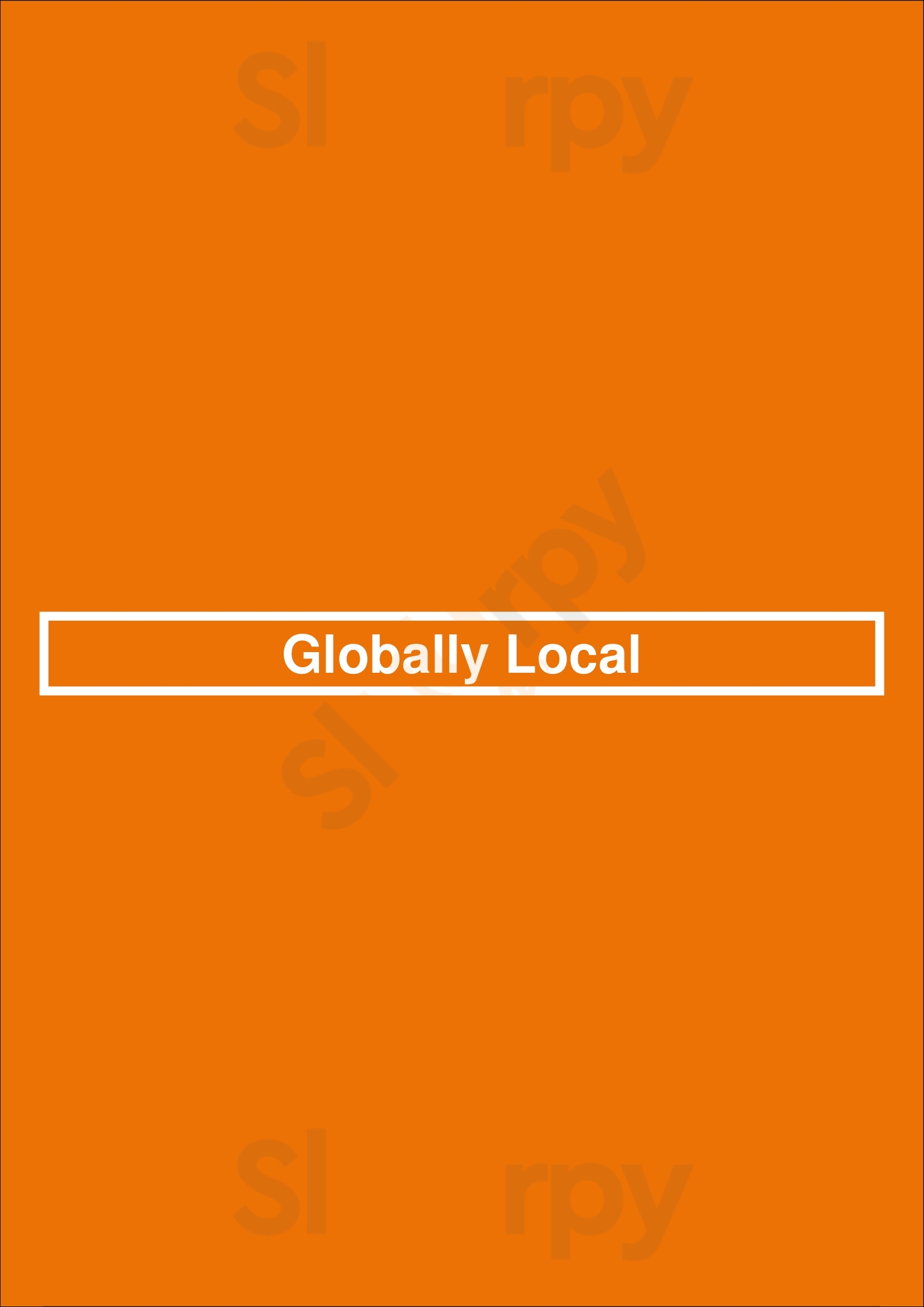 Globally Local London Menu - 1