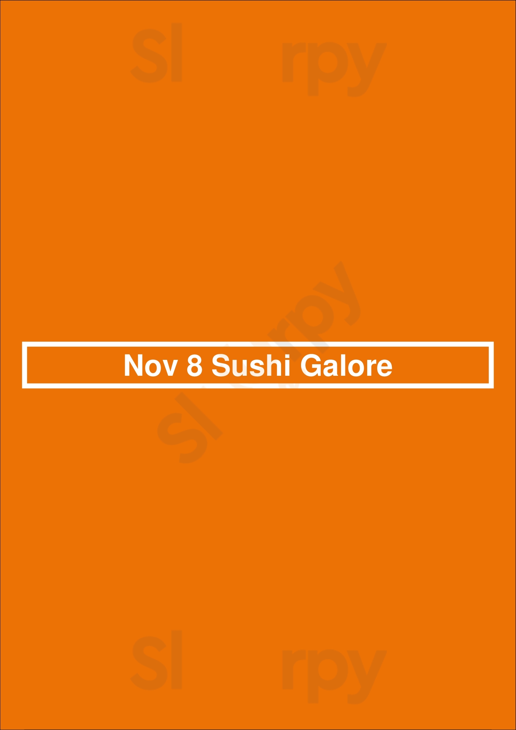 Nov 8 Sushi Galore London Menu - 1