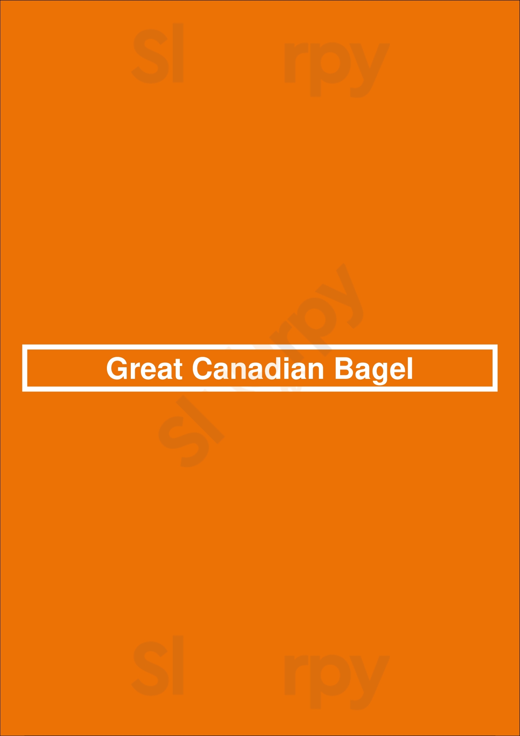 Great Canadian Bagel London Menu - 1
