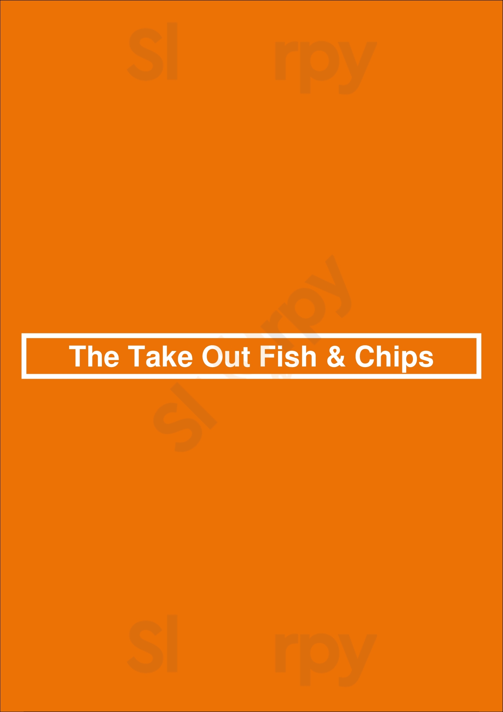 The Take Out Fish & Chips London Menu - 1