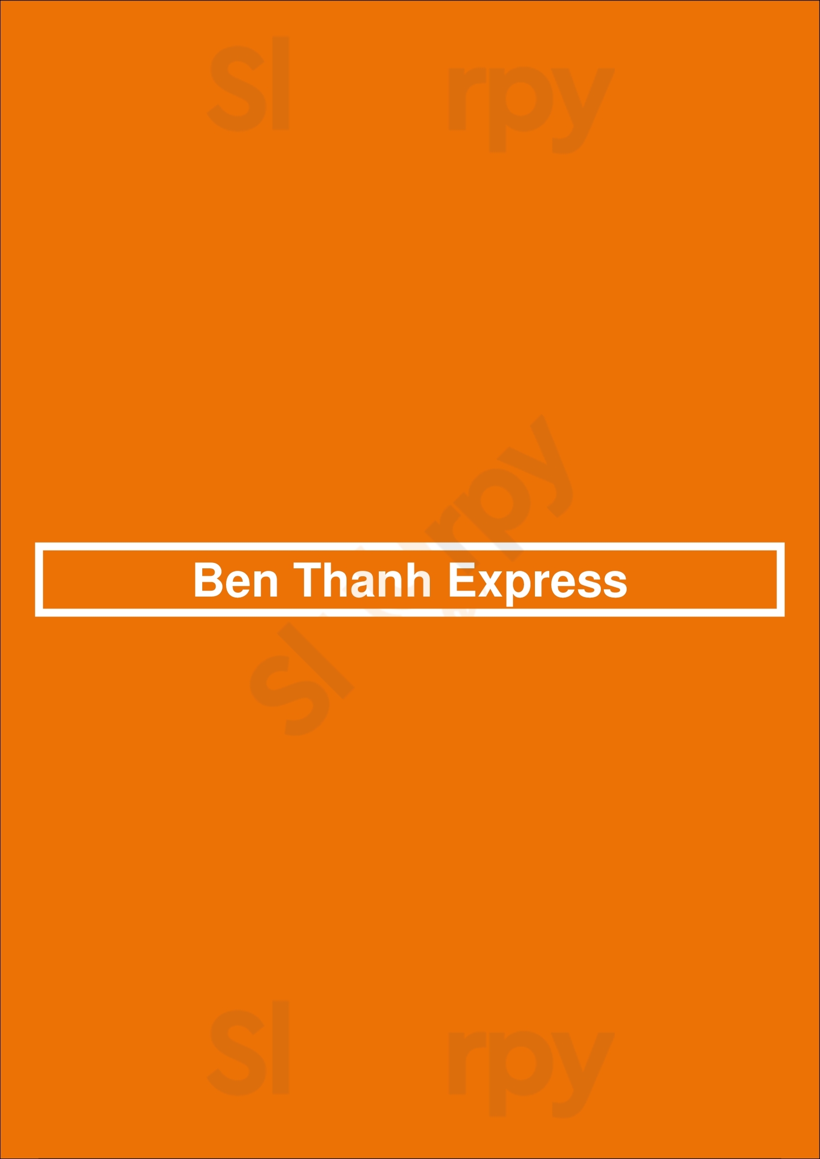 Ben Thanh Express London Menu - 1