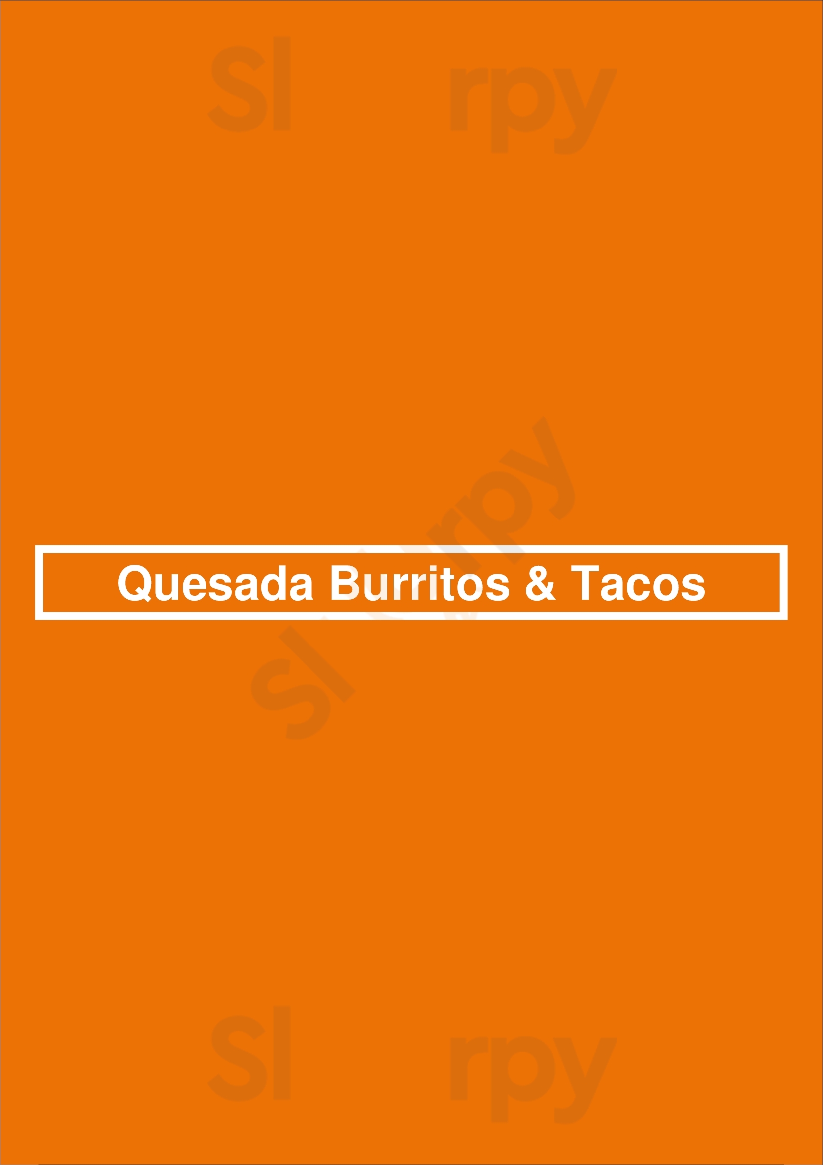 Quesada Burritos & Tacos London Menu - 1