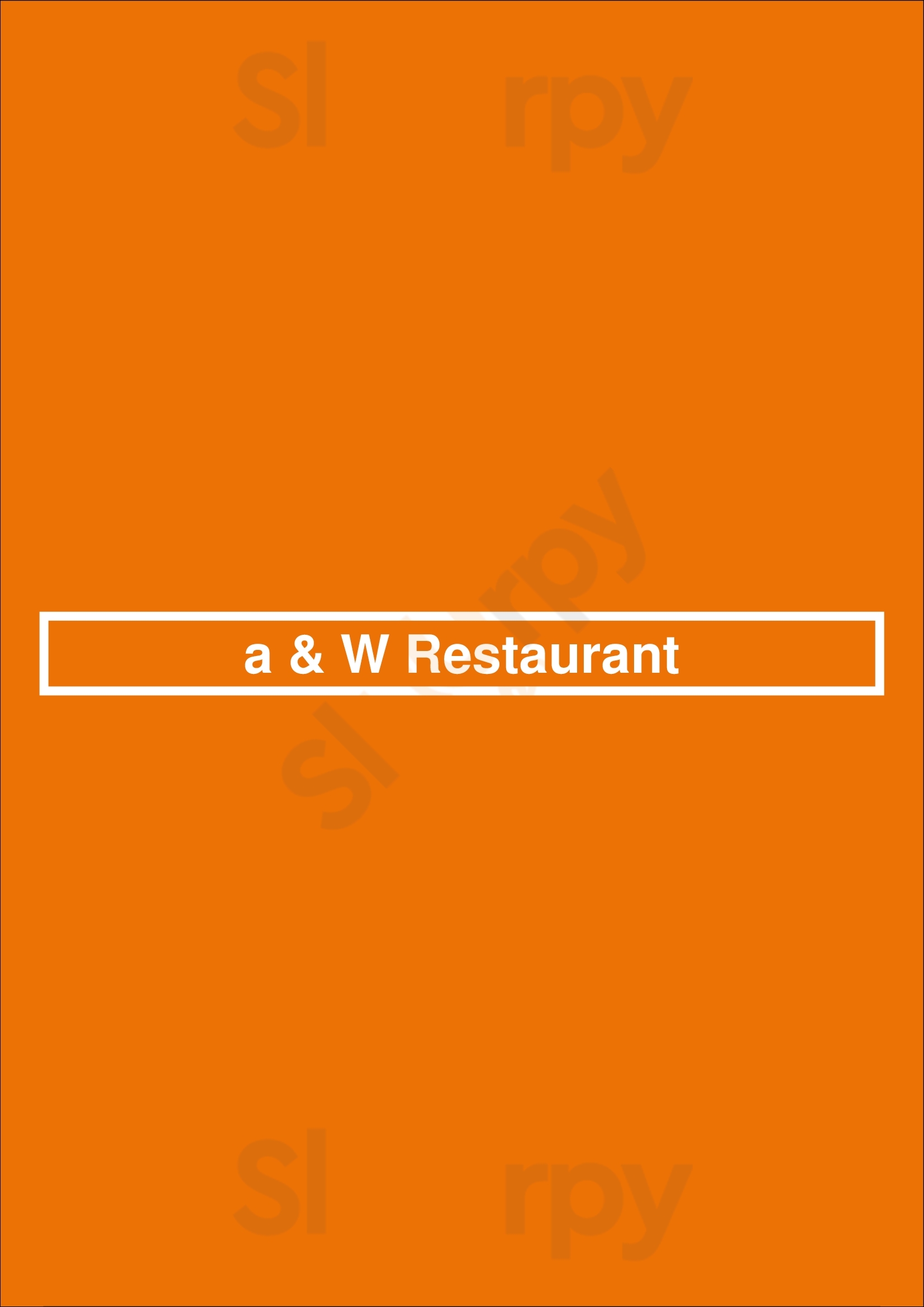 A & W Restaurant London Menu - 1