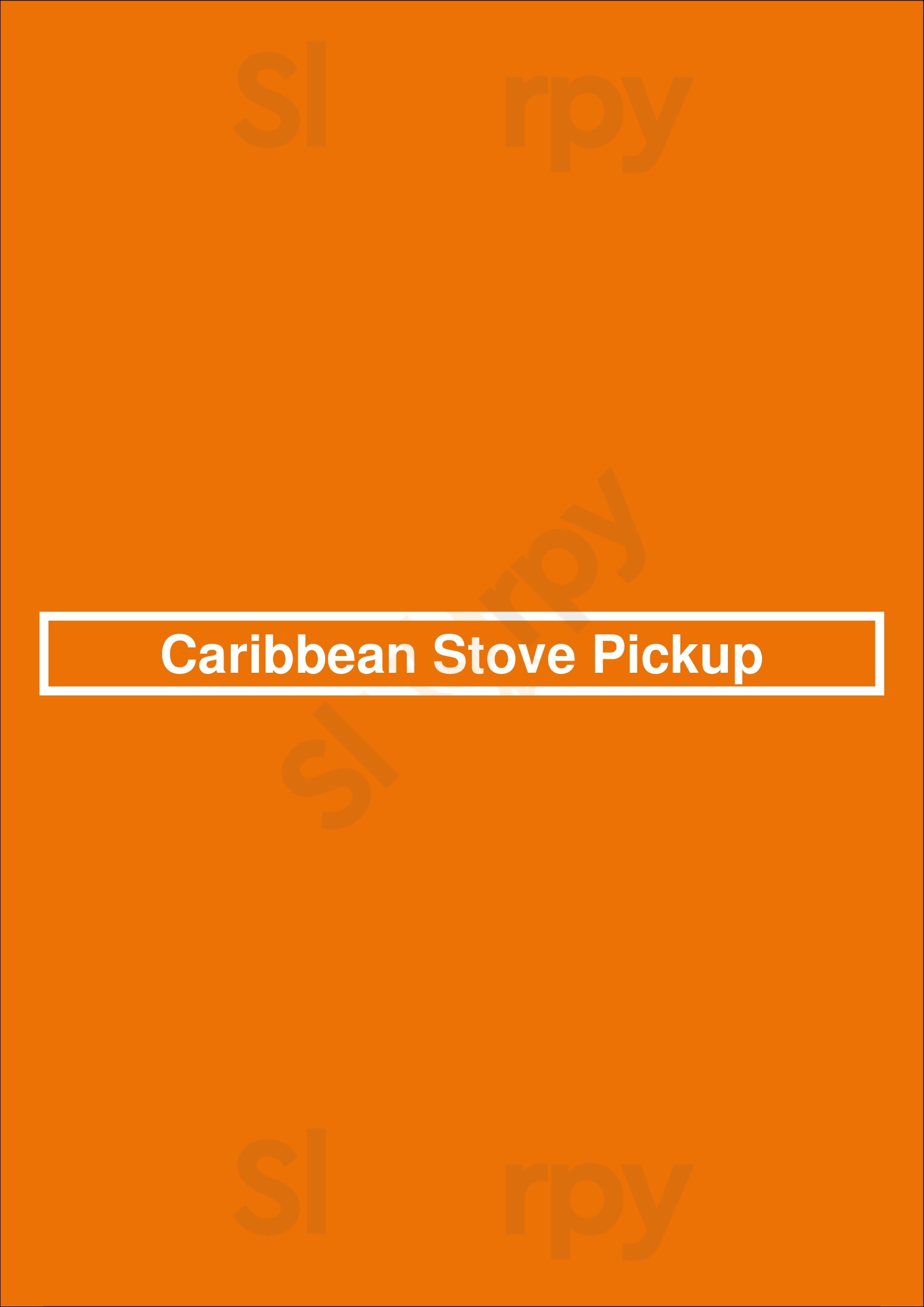 Caribbean Stove Pickup London Menu - 1