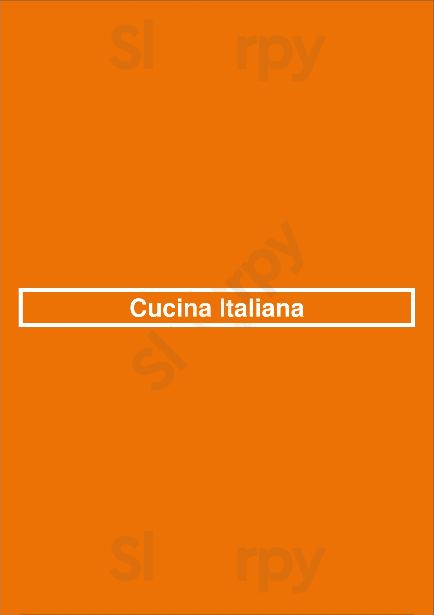 Cucina Italiana London Menu - 1
