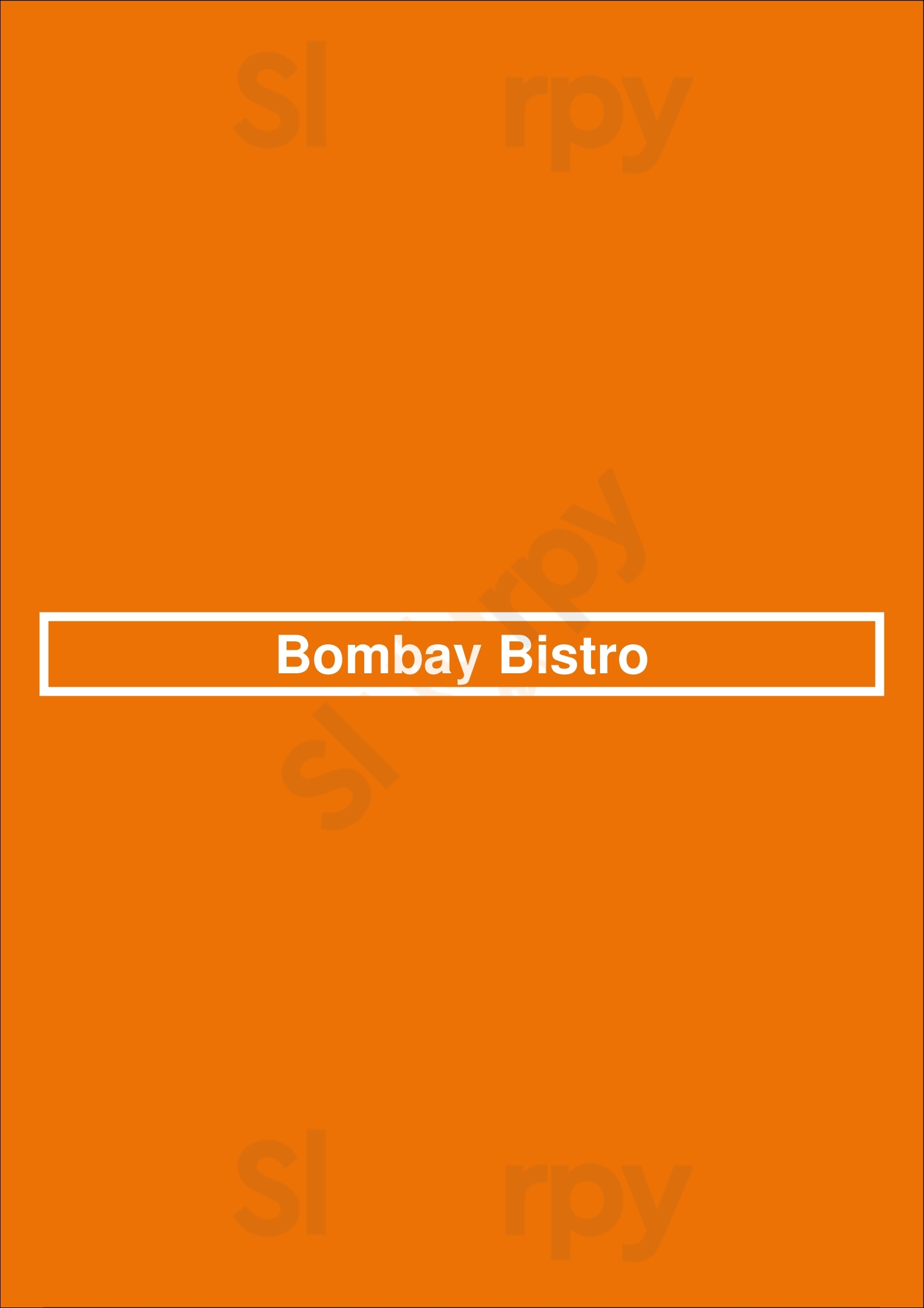 Bombay Bistro London Menu - 1