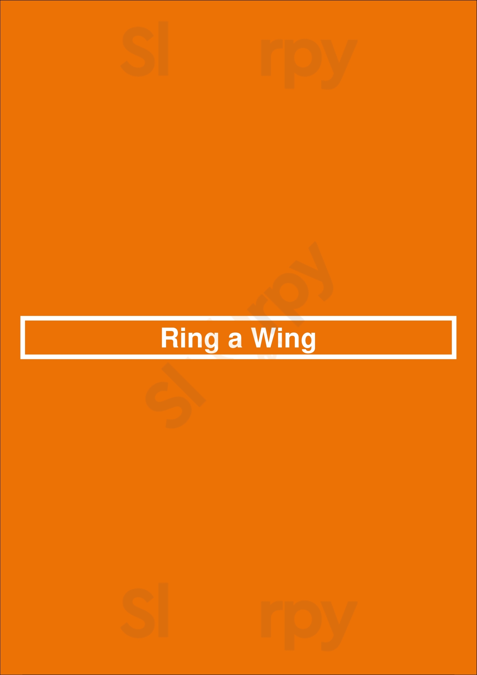 Ring A Wing London Menu - 1