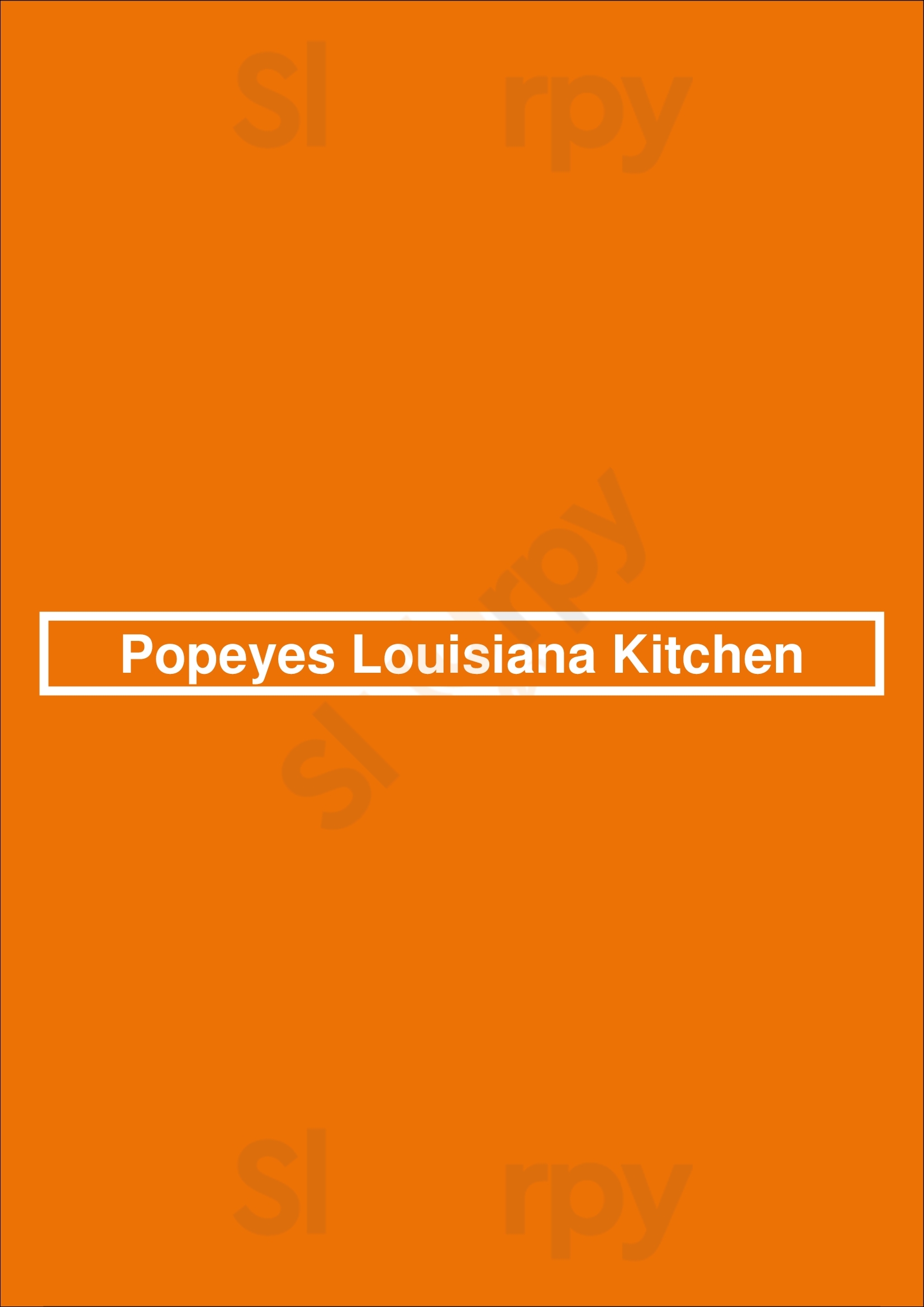 Popeyes Louisiana Kitchen London Menu - 1