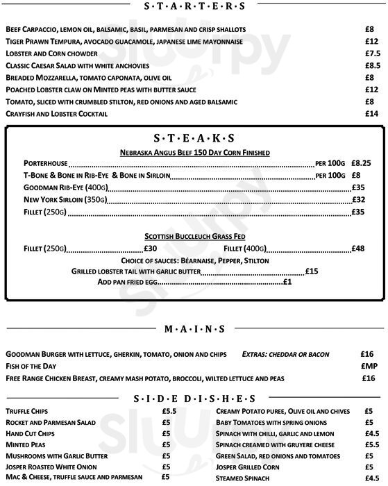 Goodman Canary Wharf London Menu - 1