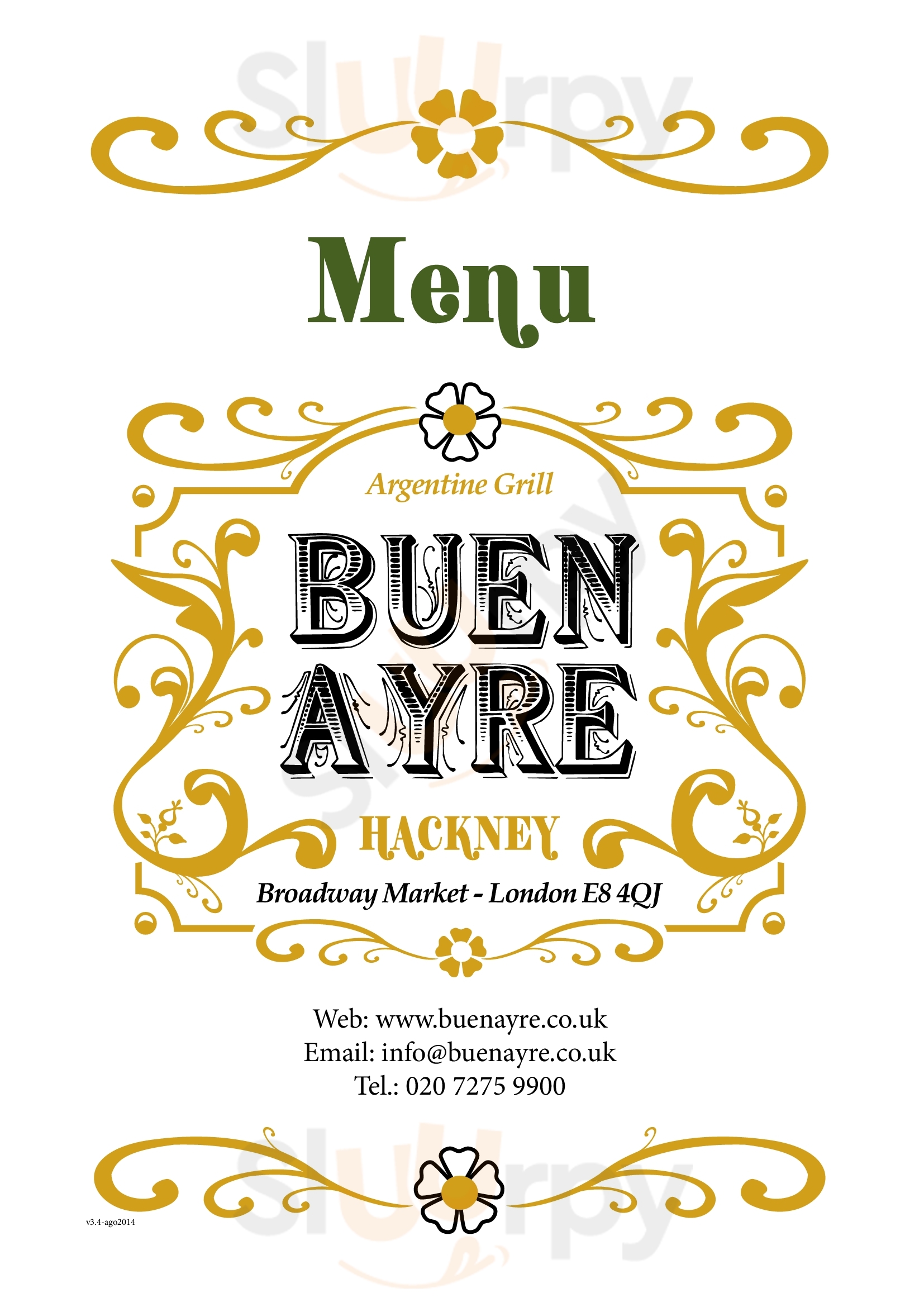 Main Menu - Buen Ayre