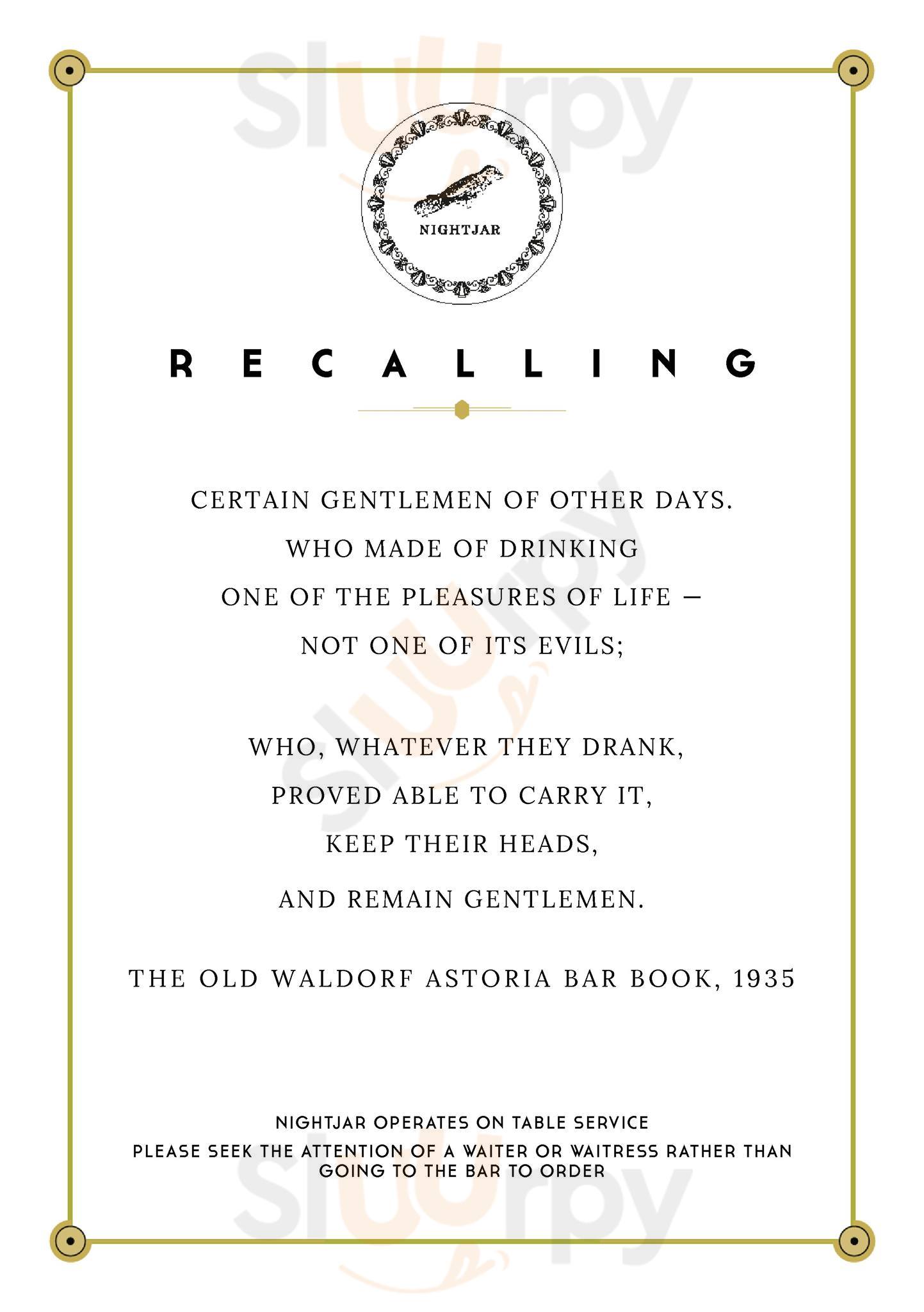 Main Menu - The Nightjar