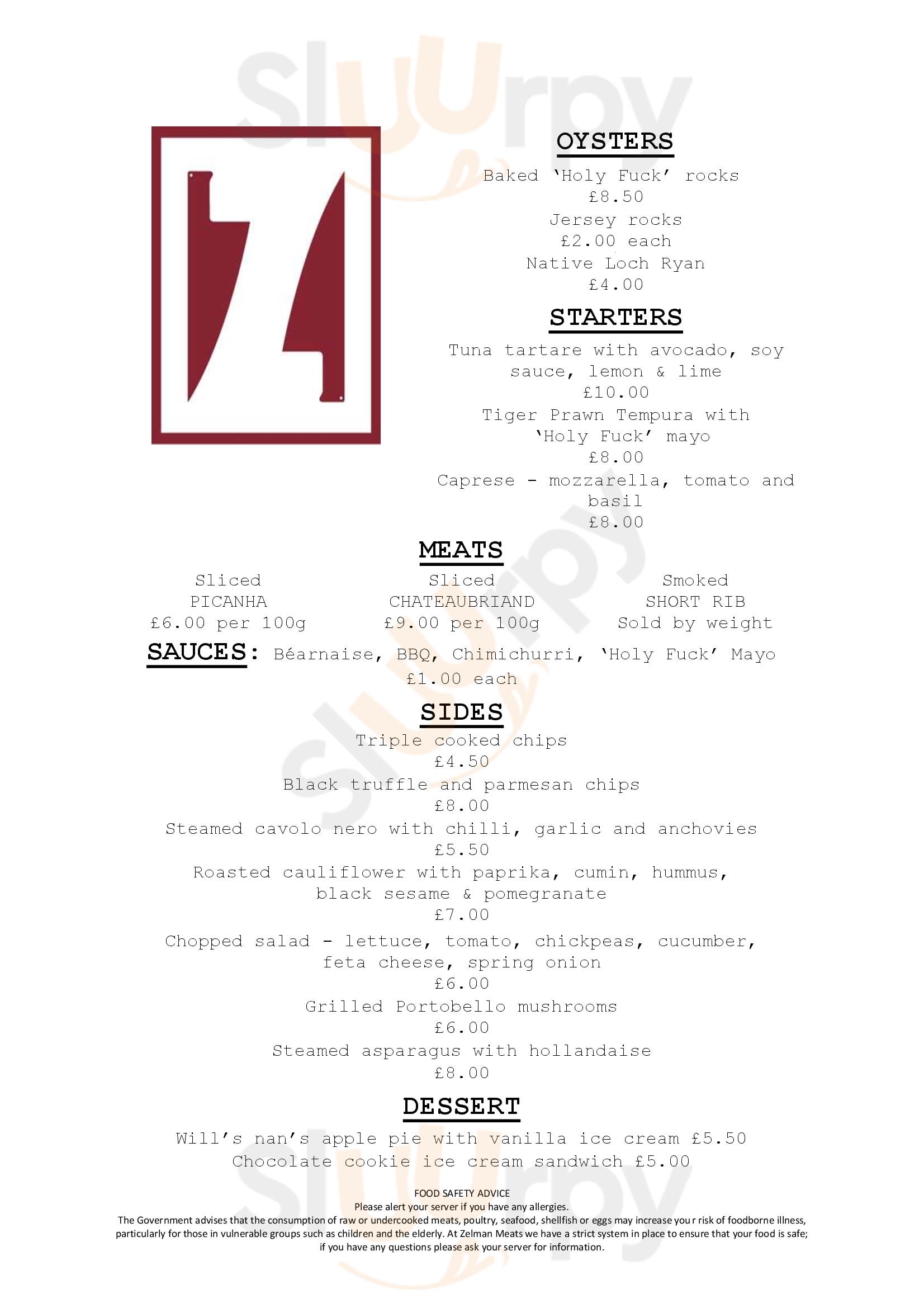 Main Menu - Zelman Meats - Soho