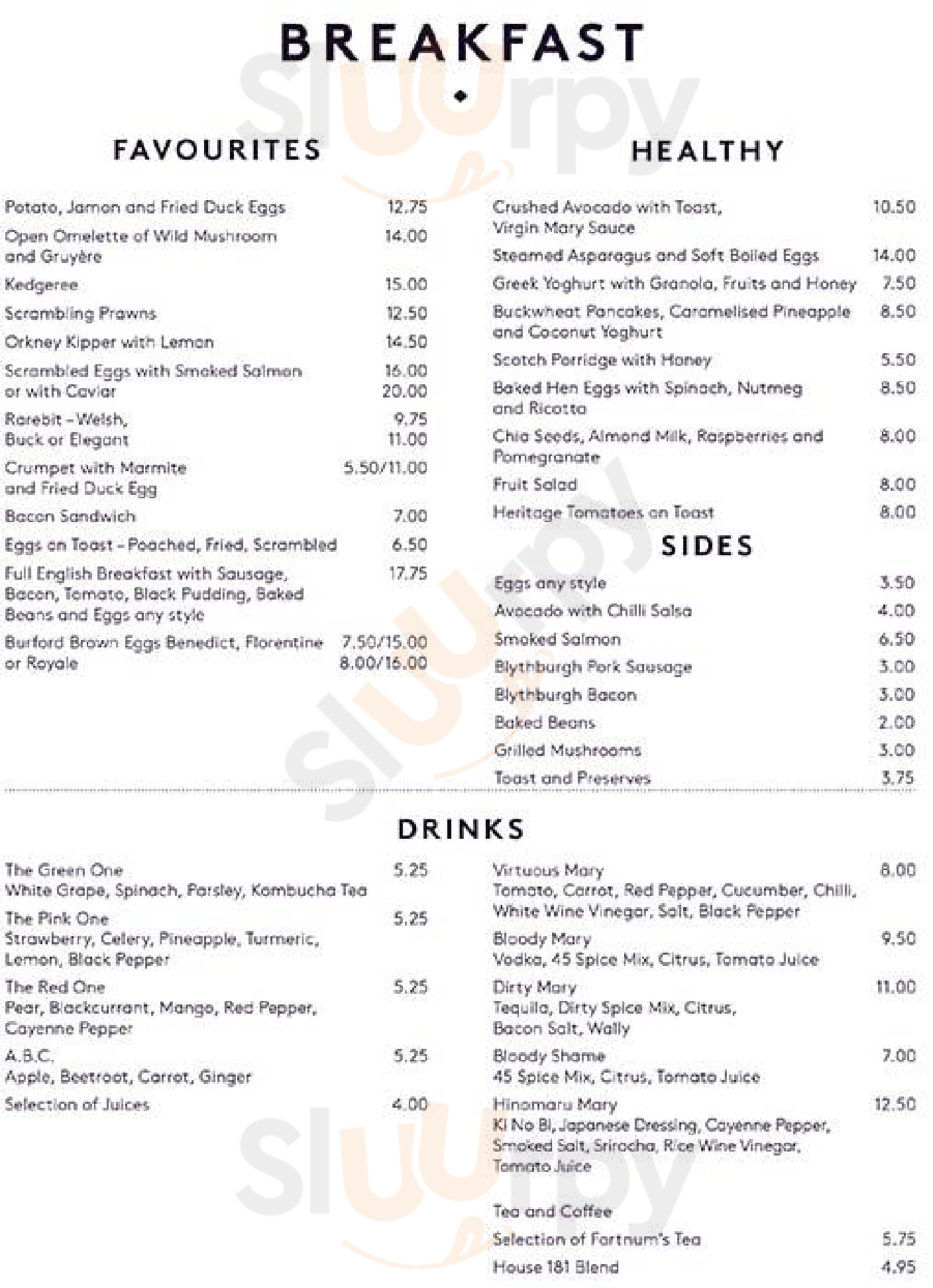 45 Jermyn St. London Menu - 1