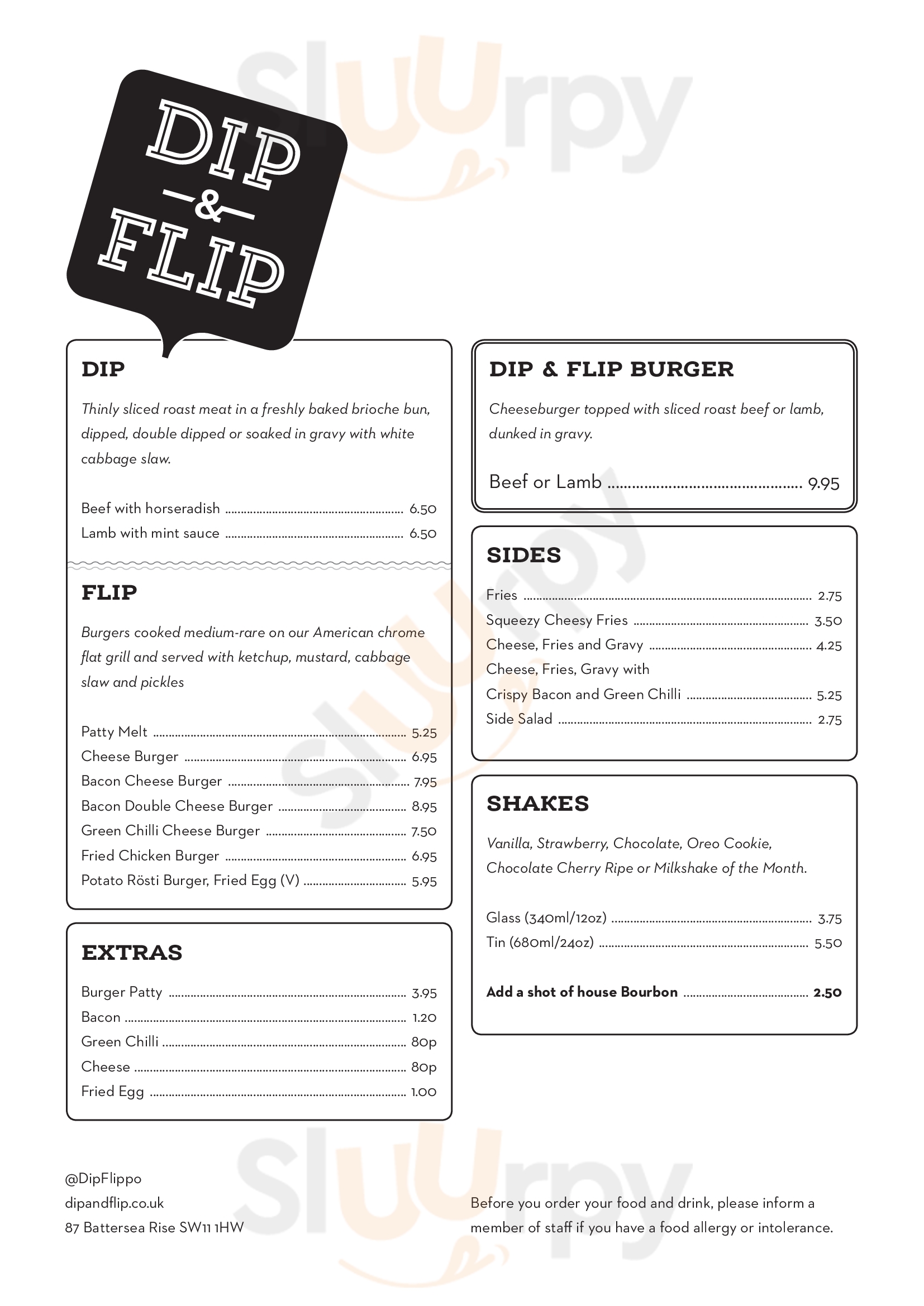 Main Menu - Dip & Flip