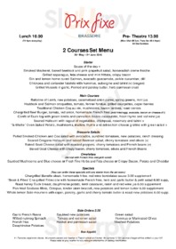 Prix Fixe Brasserie