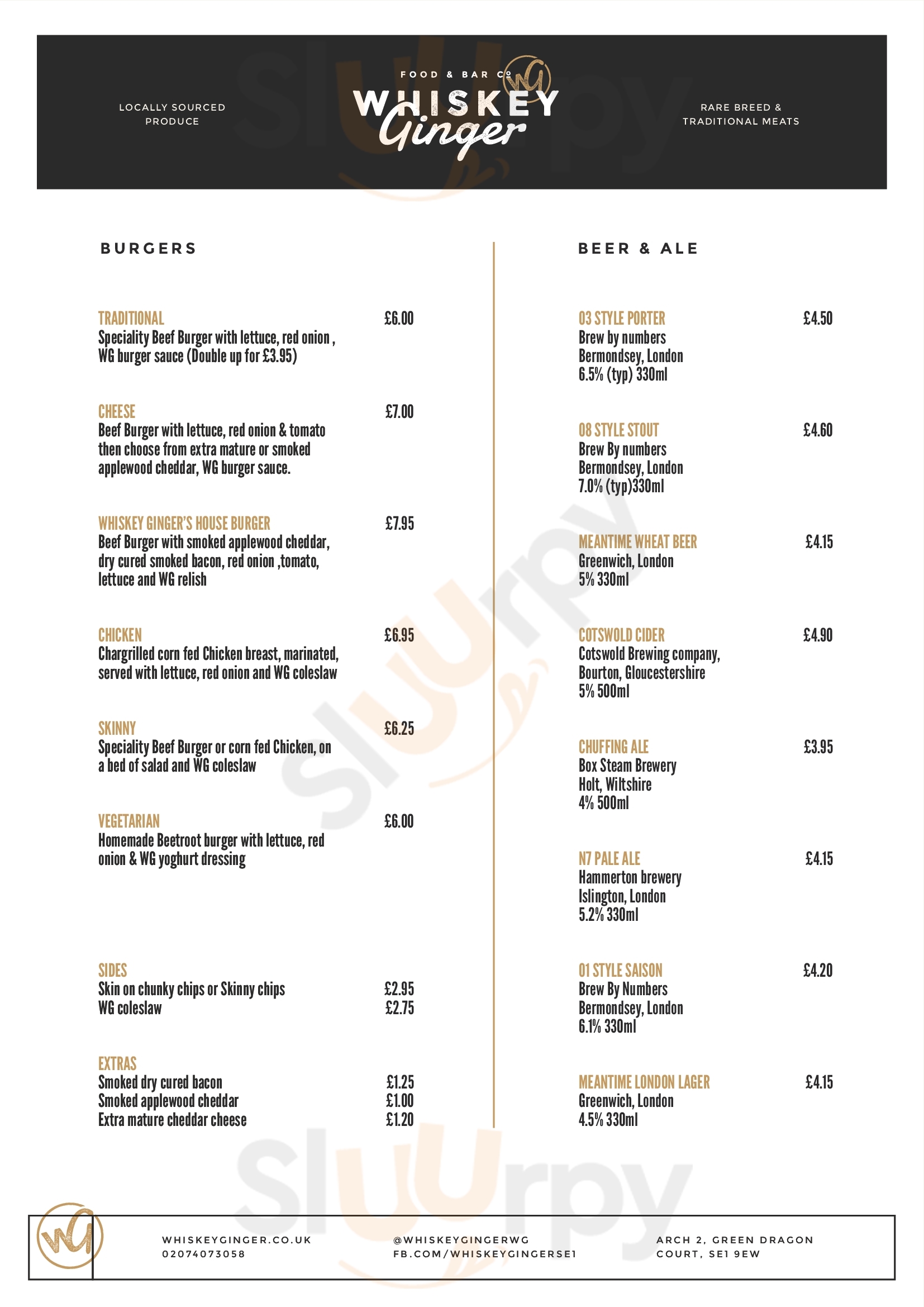 Main Menu - Whiskey Ginger