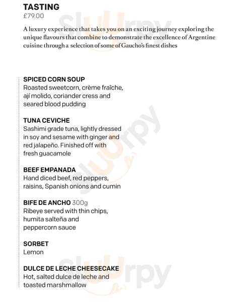 Gaucho Tower Bridge London Menu - 1