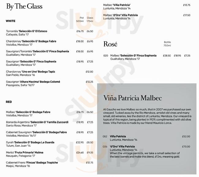 Gaucho Tower Bridge London Menu - 1