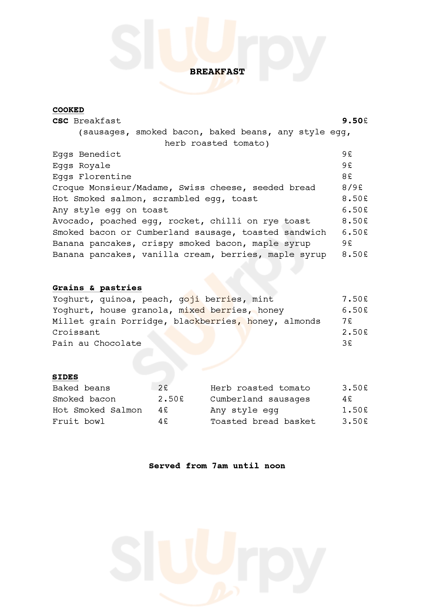 Main Menu - The Cambridge Street