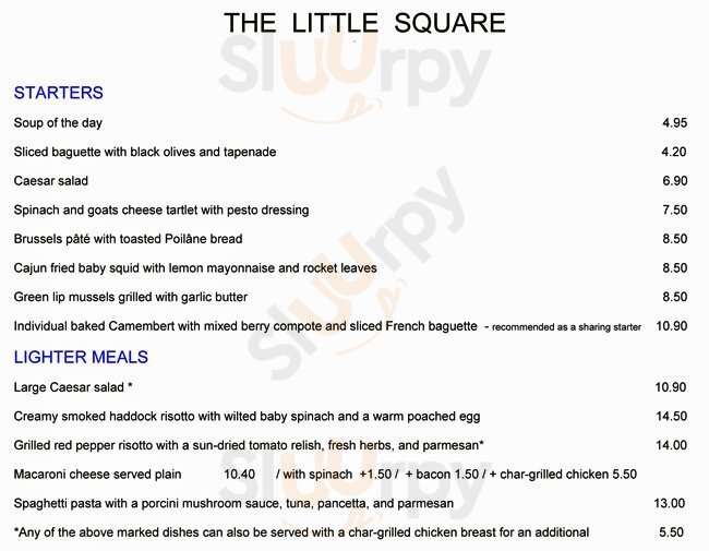 The Little Square London Menu - 1