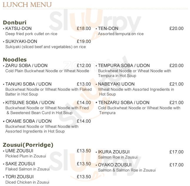 Kiku London Menu - 1