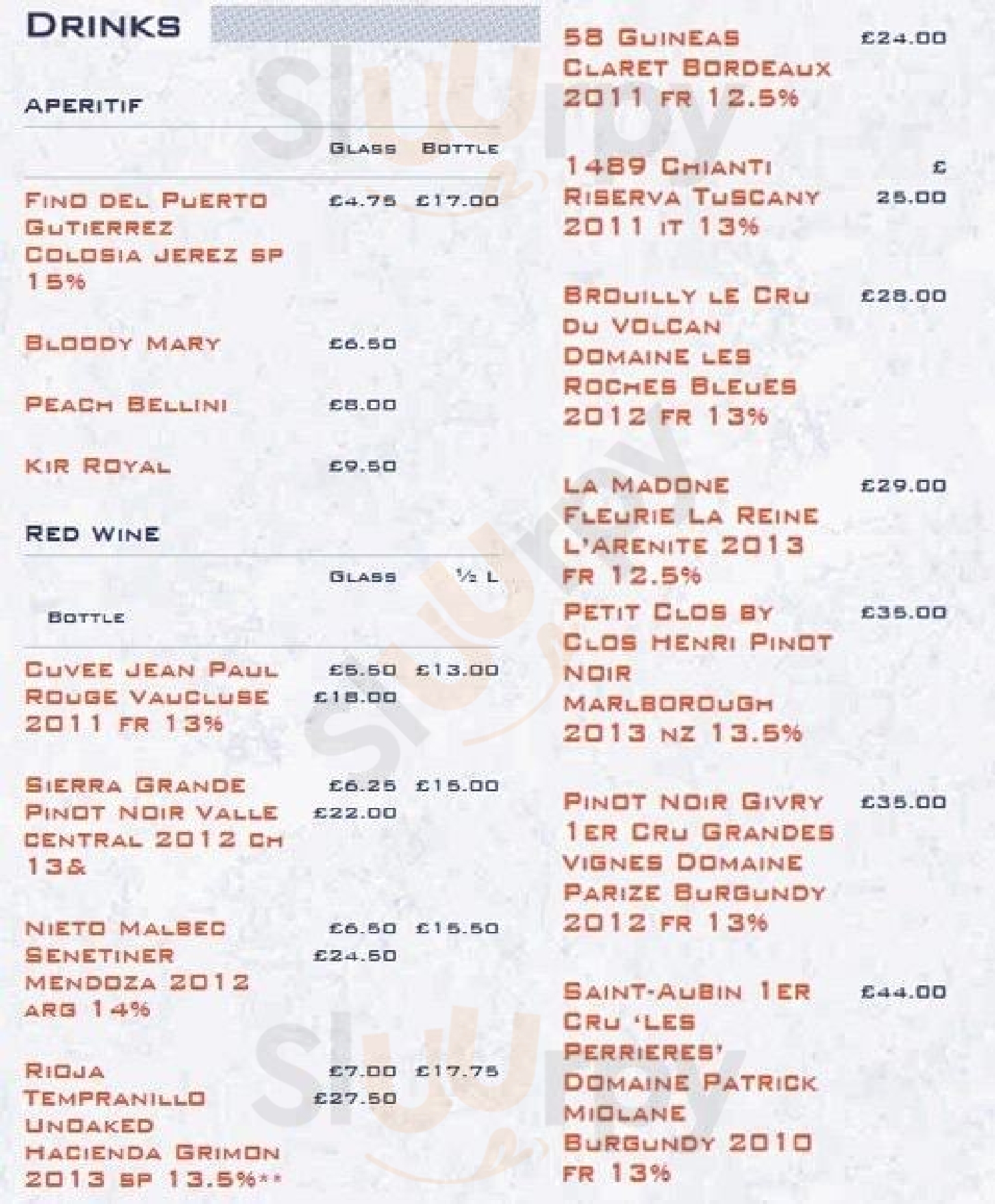 Applebee's Fish London Menu - 1