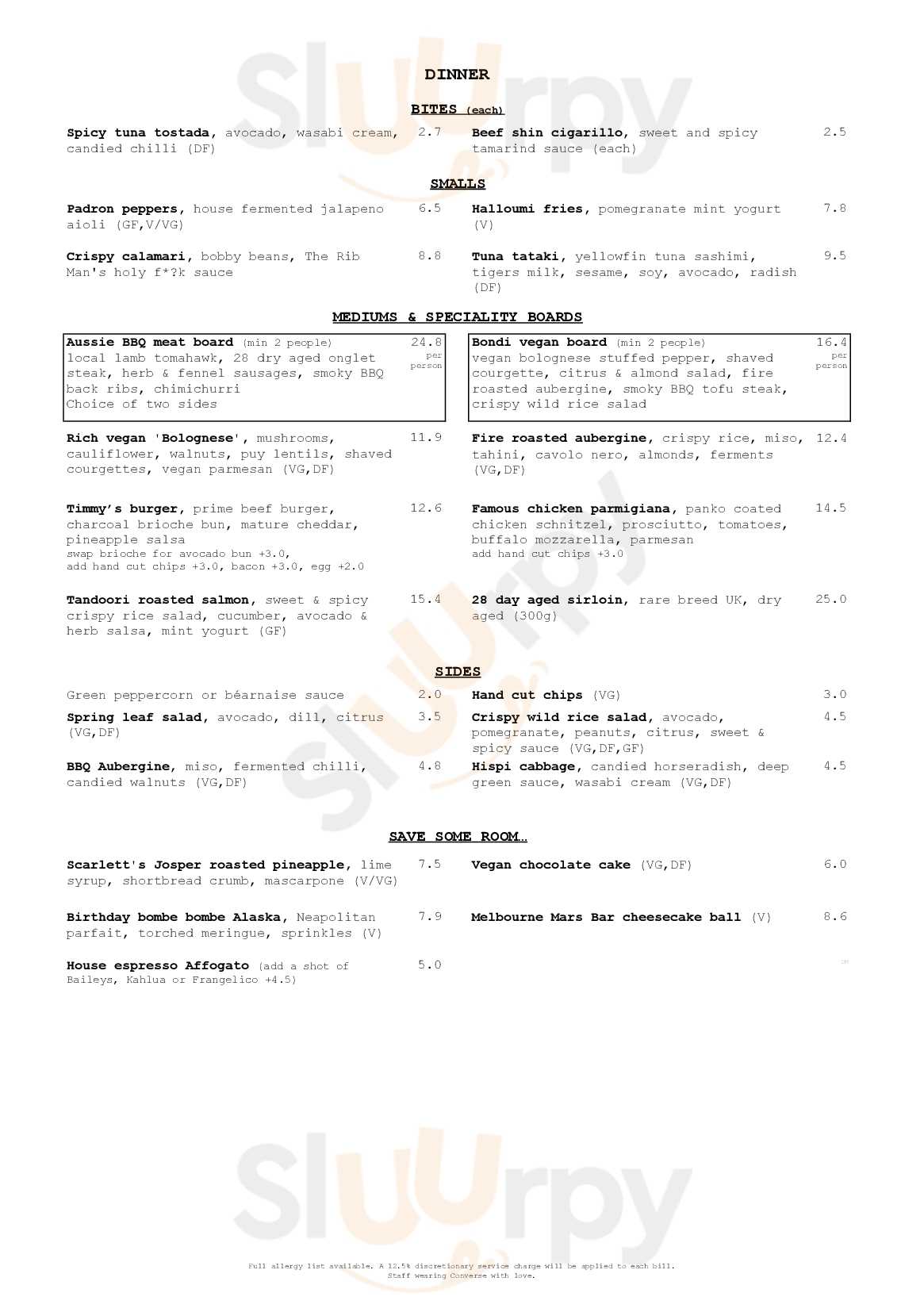 Darcie & May Green London Menu - 1