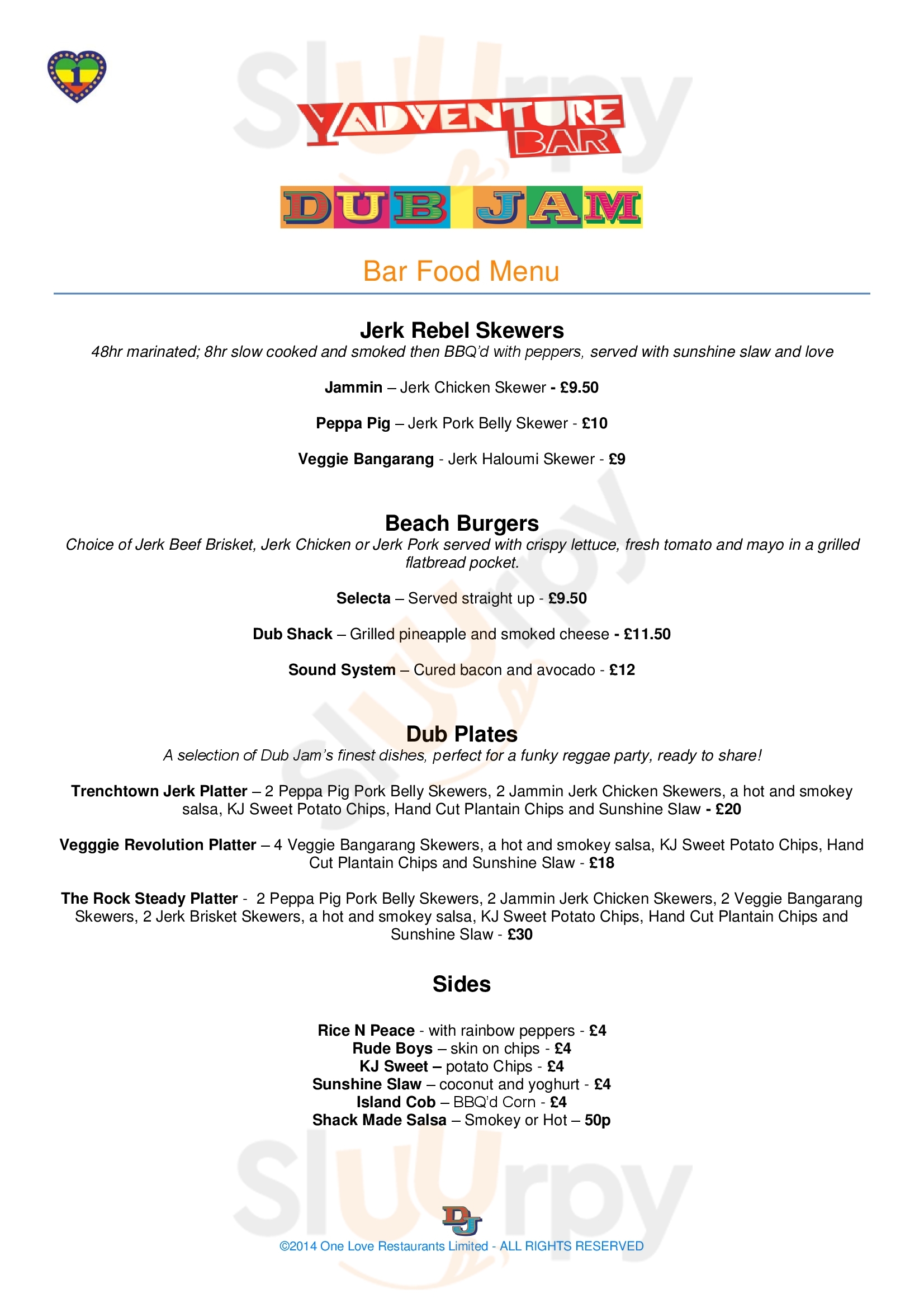 Main Menu - Adventure Bar