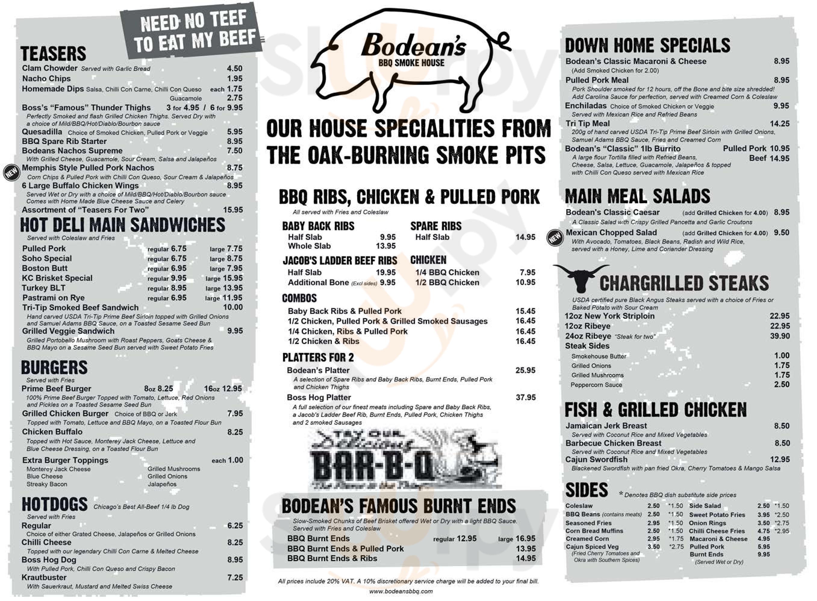 Main Menu - Bodean's Bbq