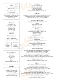 Chez Nous menu
