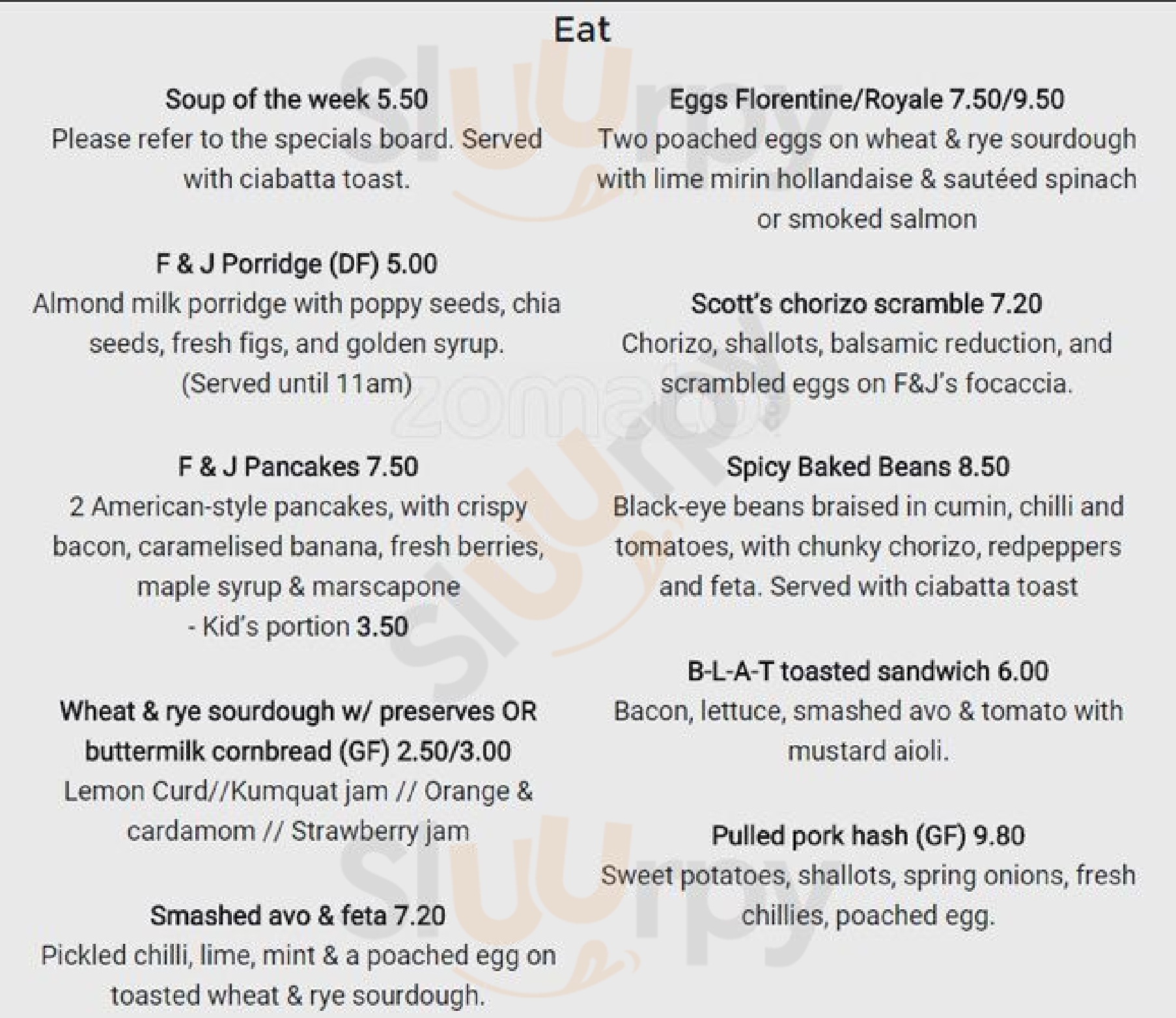 Flotsam And Jetsam London Menu - 1