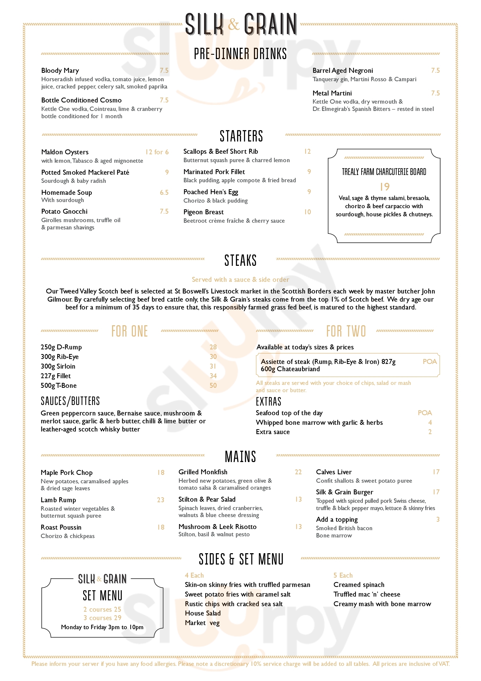 Main Menu - Silk & Grain
