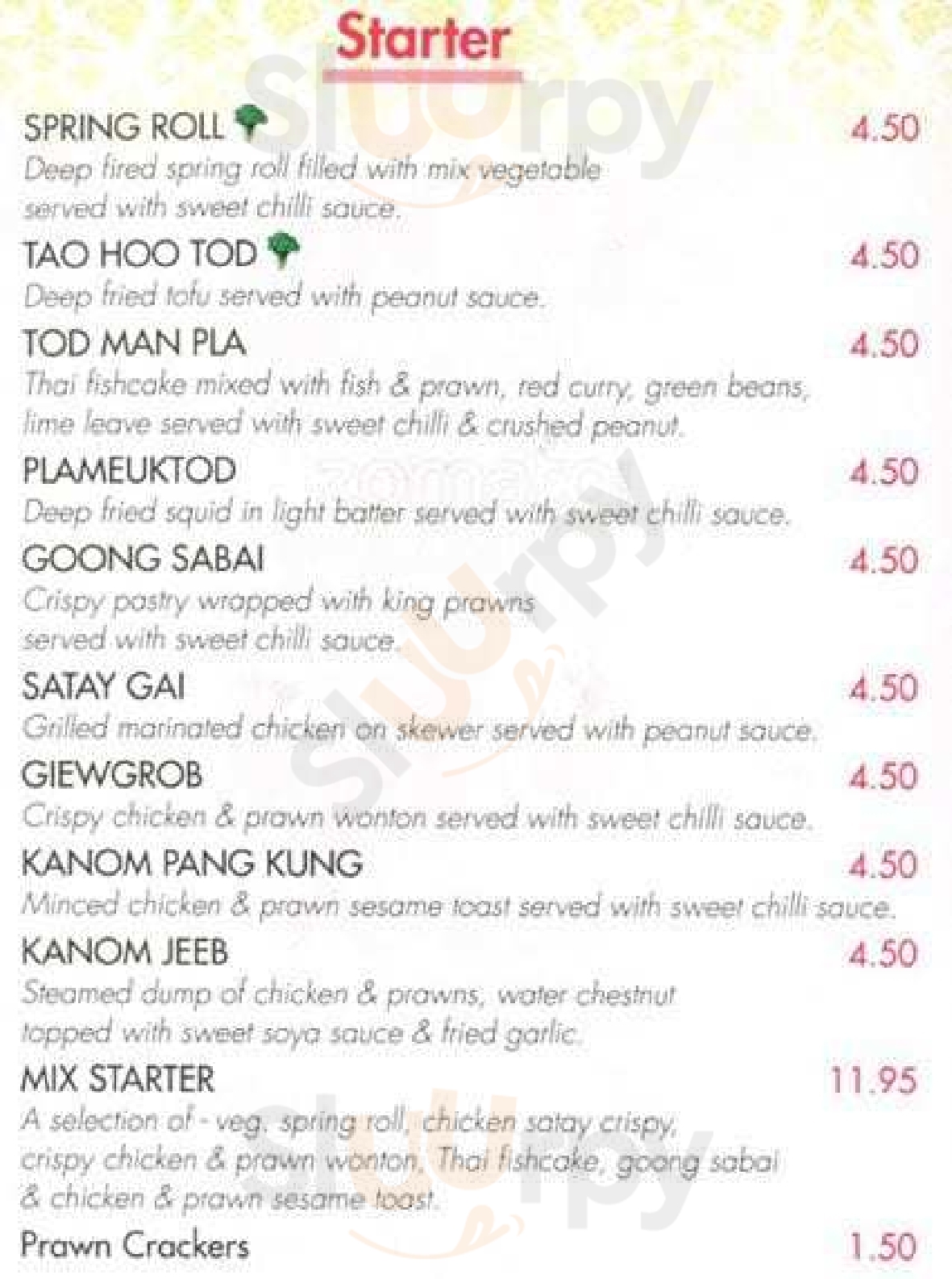 Paolina's Thai Cafe London Menu - 1