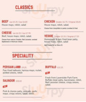 Gourmet Burger Kitchen menu