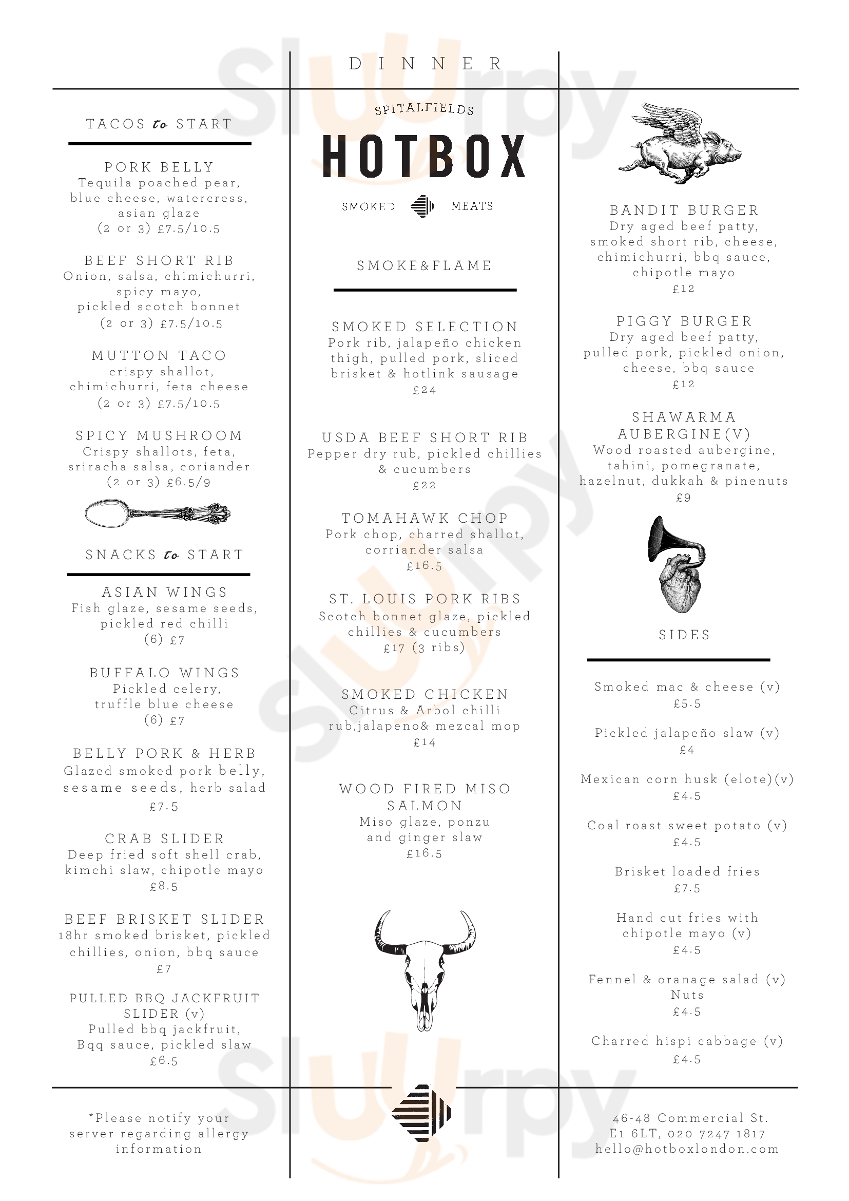 Hotbox London London Menu - 1