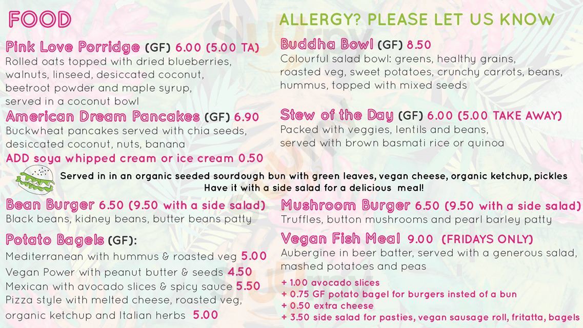 Main Menu - The Feel Good Cafe