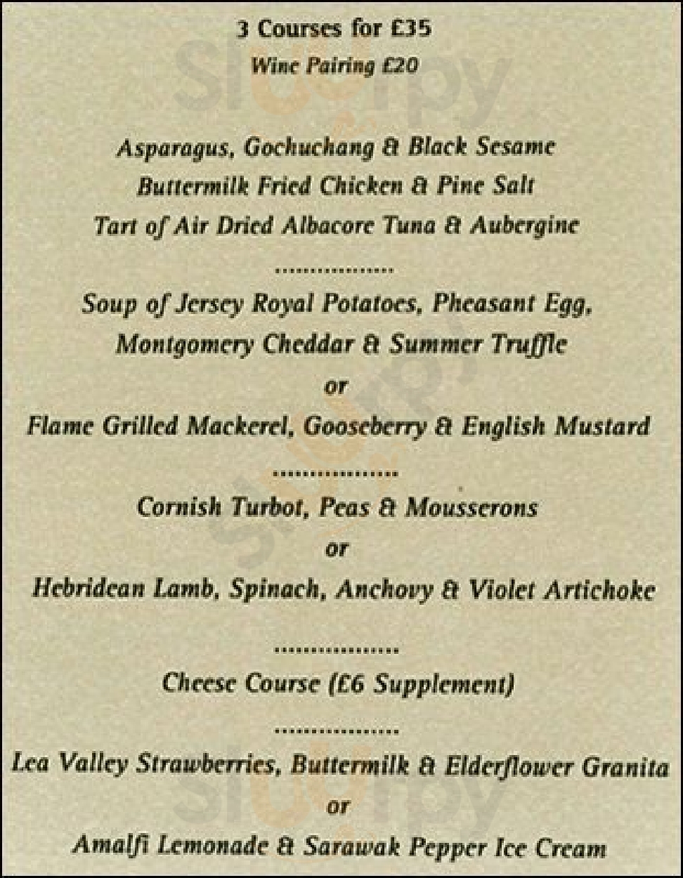 Ninetyeight Bar & Lounge London Menu - 1