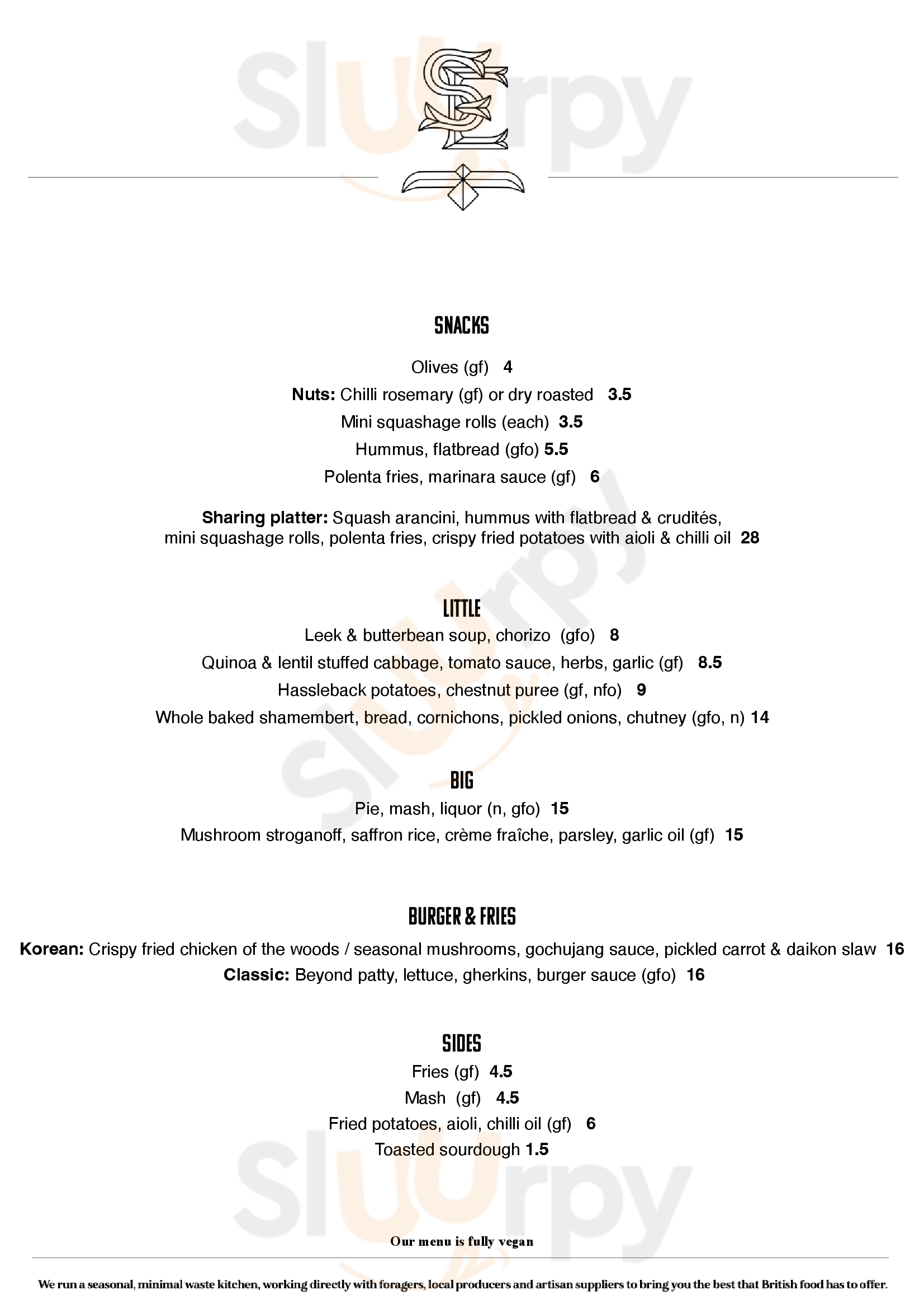 Main Menu - The Spread Eagle