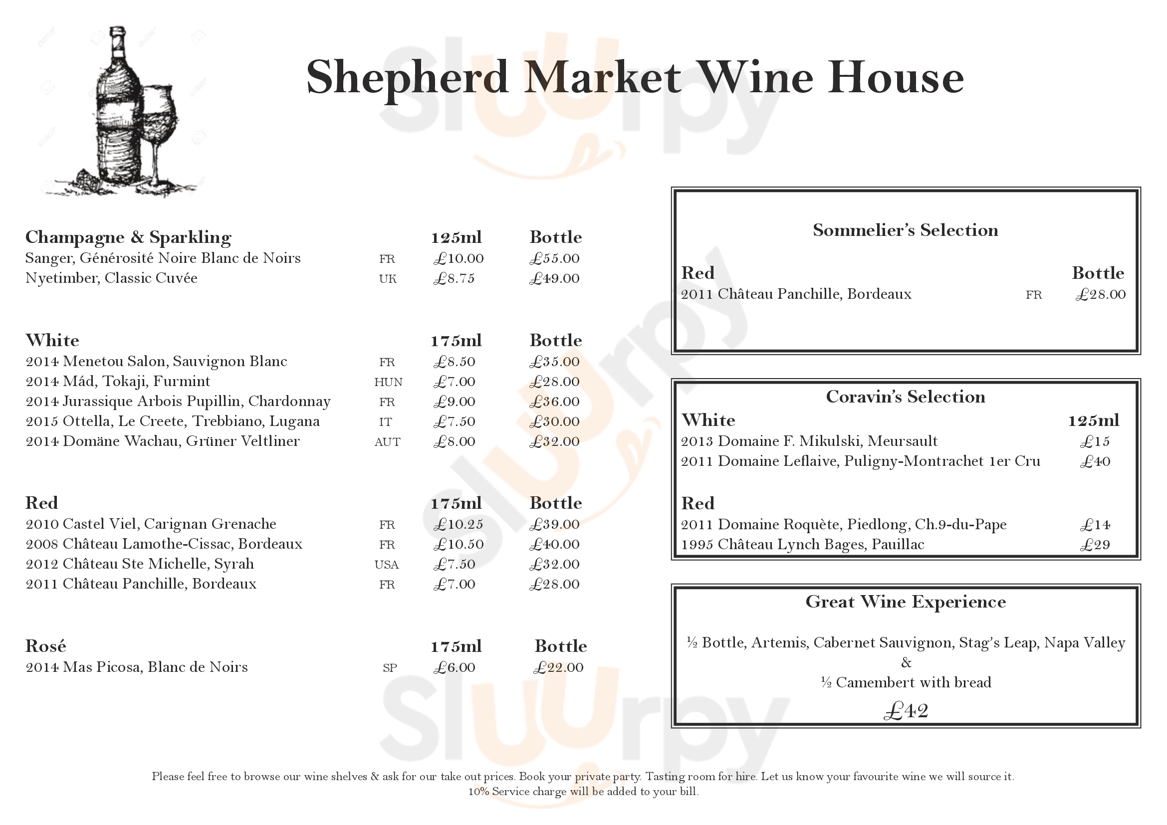 Main Menu - Shepherd Market Wine House