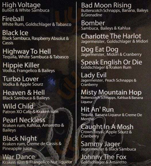 The Crobar London Menu - 1