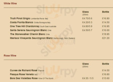 All Inn One Pub menu