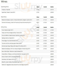 St John's Tavern menu