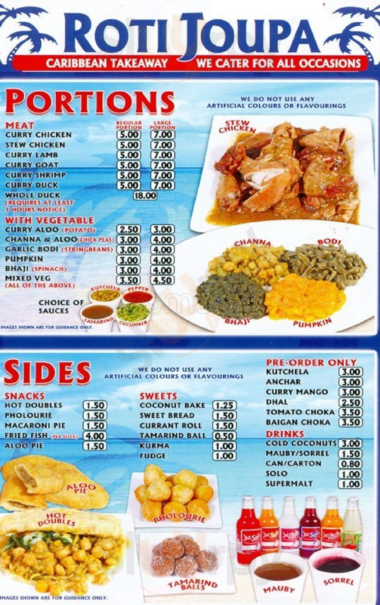 Main Menu - Roti Joupa