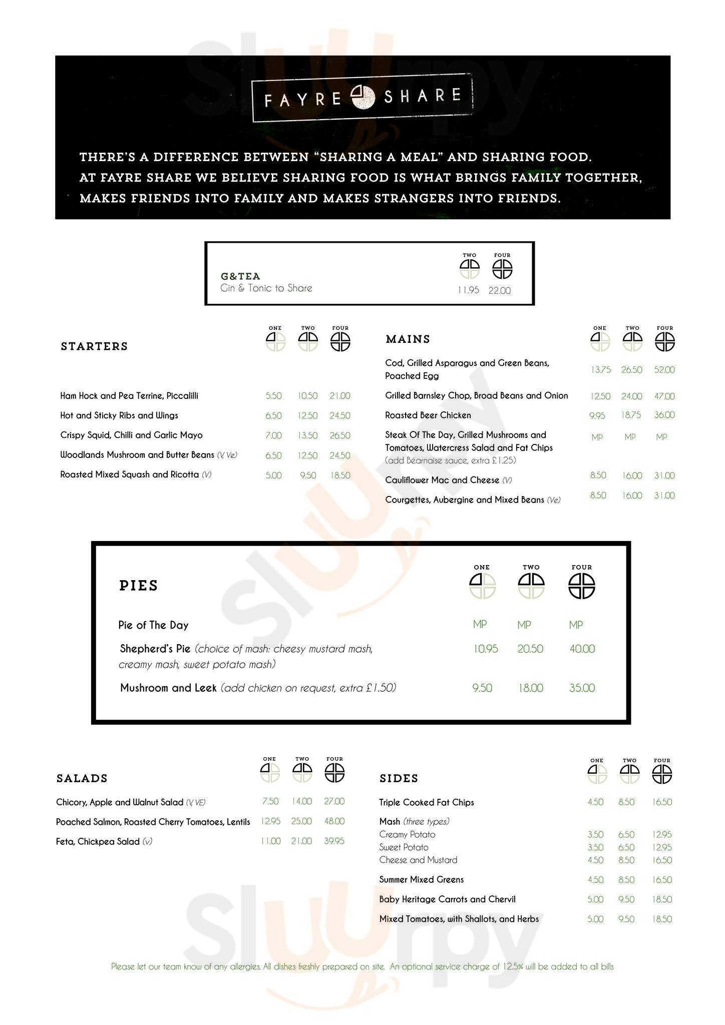 Main Menu - Fayre Share
